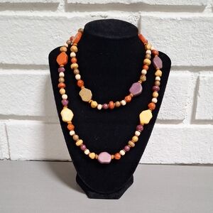 Beautiful  Colorful Beaded Boho Vibes Necklace.